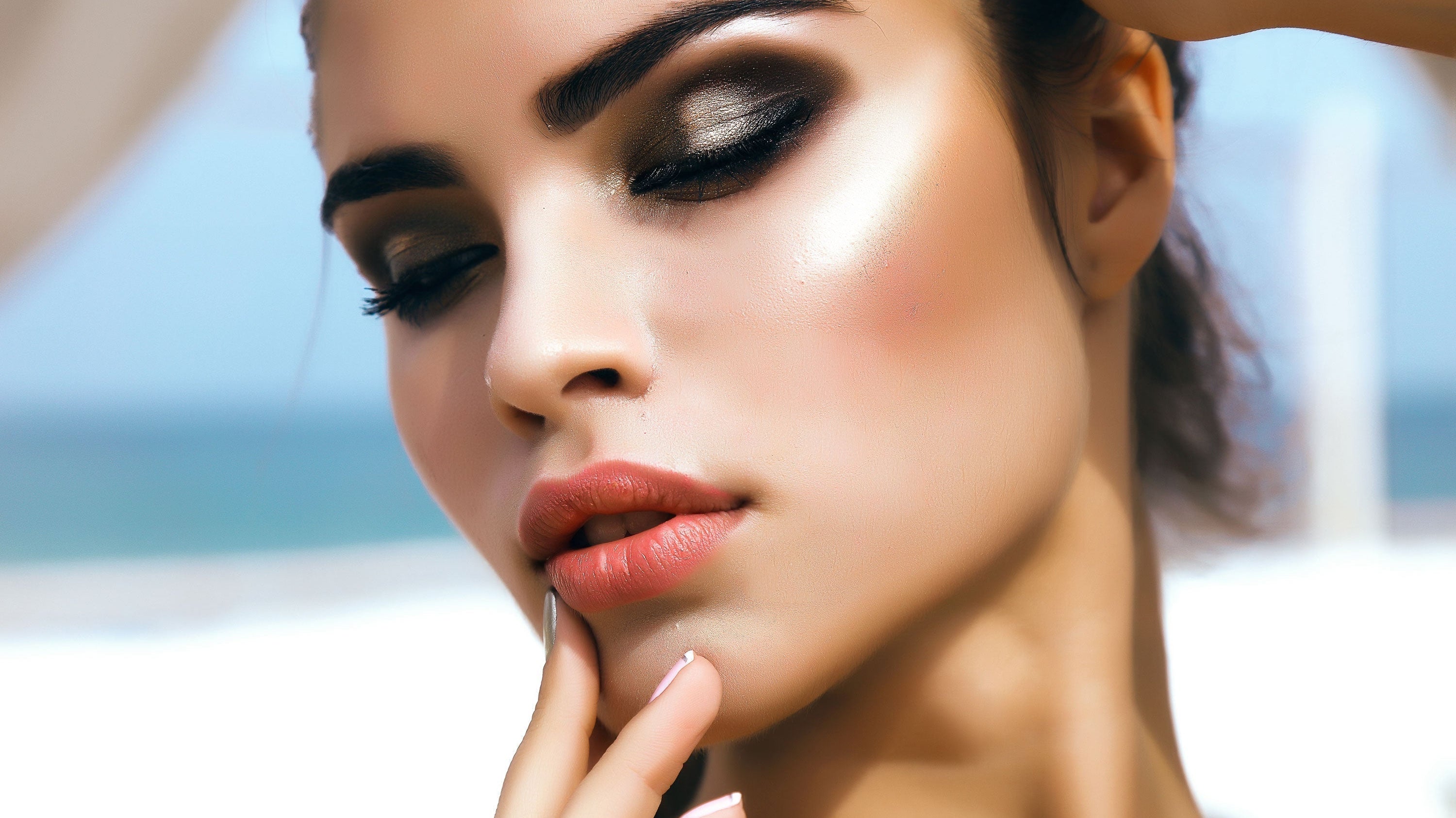 Flawless face in the sun
