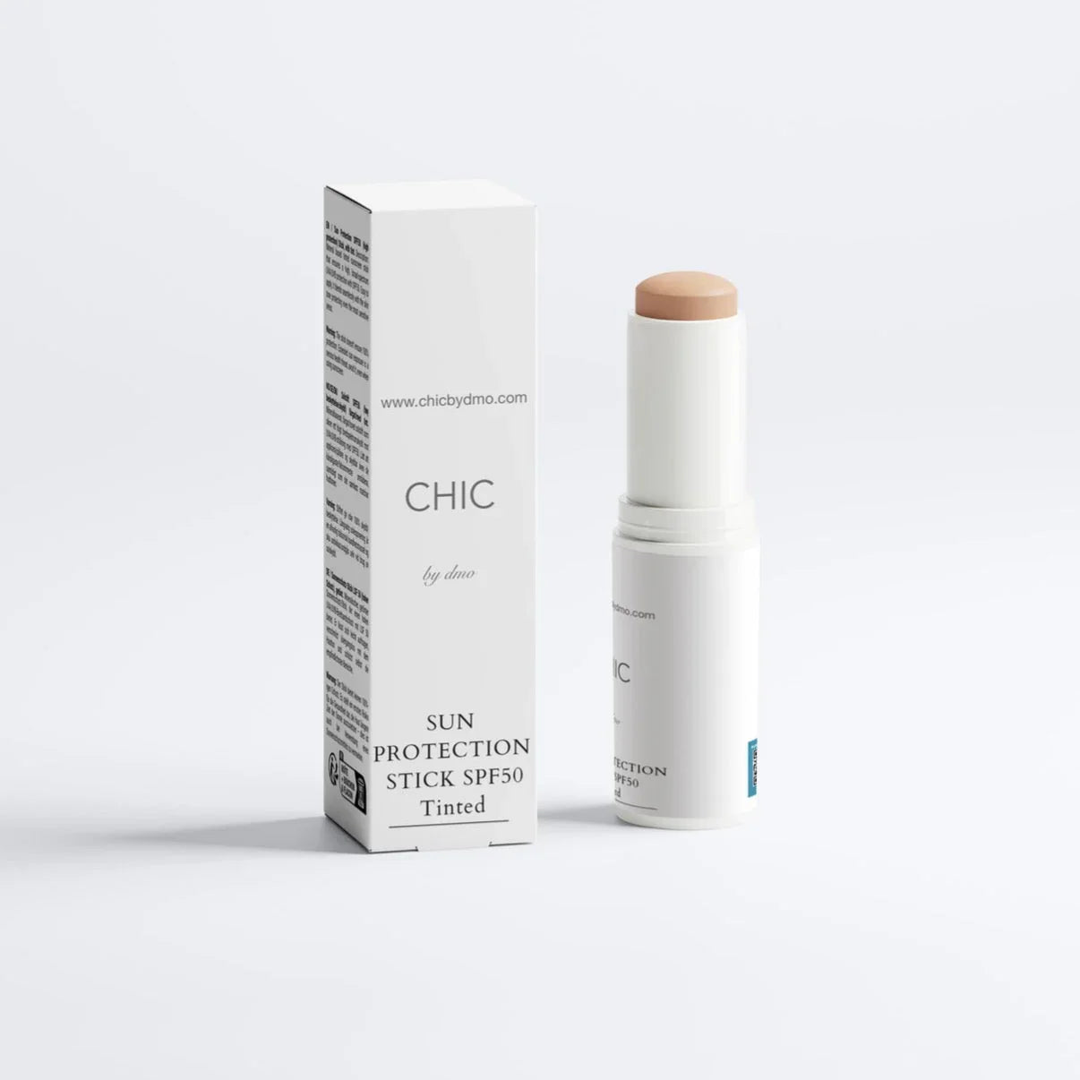 CHIC by dmo Sun Protection Stick and packaging on a white background