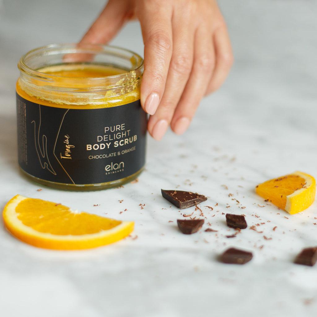 Imagine Pure Delight Body Scrub Chocolate & Orange, BATH & BODY, Exfoliate - A Beautiful Life #britishbeautyhero
